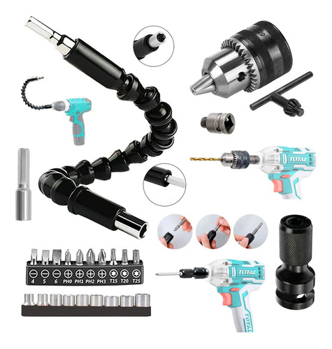 Adaptador Y Chuck  Llave De Impacto 1/2+ Extensor Puntas 