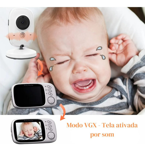 Babá Eletrônica Vb603 Sem Fio Com Câmera 110/220v Intax