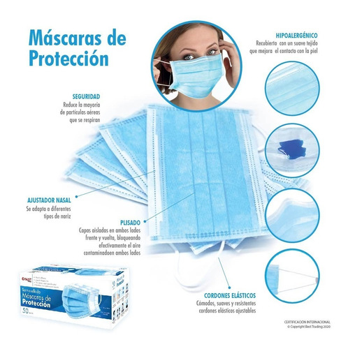 Imagen 7 de 10 de 200 Cubrebocas Tricapa, Mascarilla Termosellado, Tapabocas