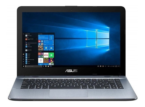 Notebook Asus X441BA gris 14", AMD A6-Series 9225  4GB de RAM 500GB HDD, AMD Radeon R4 60 Hz 1366x768px Windows 10 Home