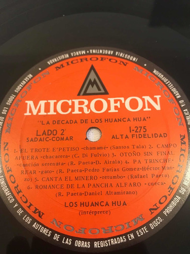 La Decada De Los Huanca Hua Disco Vinilo Lp (Usado)