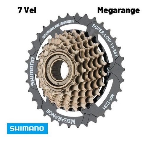Imagen 1 de 1 de Shimano Megarange Rachet 7 Velocidades Relación 14-34