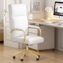 Comprar Genpo Silla De Oficina Blanca Y Dorada Silla De Oficina Con