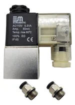 Comprar Electrovalvula Solenoide 2\u002F2 Neumatica + Bobina+ Conectores 