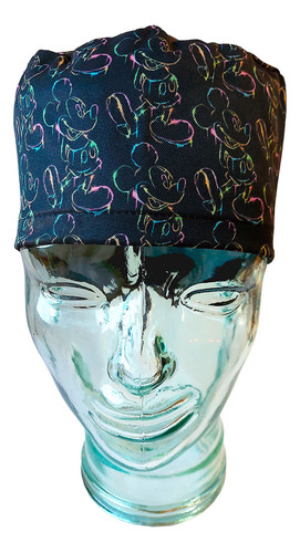 Touca Gorro Cirúrgico Masculino Medicina Mickey Neon