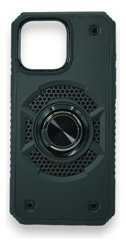 Case Uso Rudo Anillo Nvo Diseño Negro Para iPhone 12/12 Pro