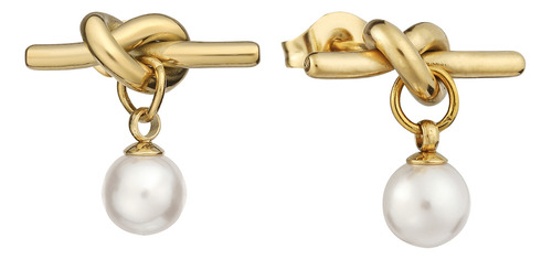 Aretes De Acero Inoxidable Enso Para Mujer Eje3302g Dorado