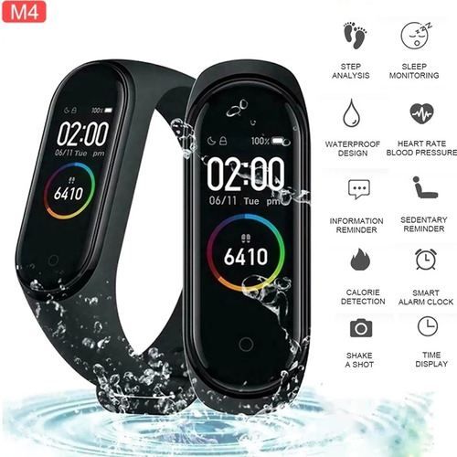 Relógio Inteligente M4 Band Watsapp Monitor Cardíaco Caloria