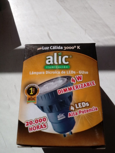 Imagen 1 de 1 de Dicroica 4w Calido Dimerizable Alic
