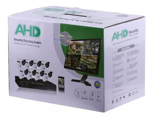 Kit Profesional Ahd 8 Cámaras Exterior Full Hd 1080p Dd 1 Tb