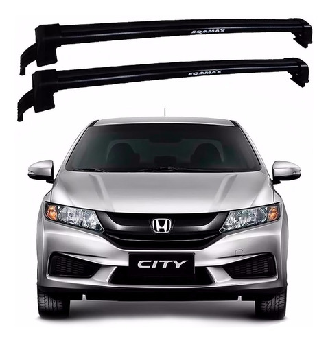 Rack De Teto Honda City 2015 Até 2019 Bagageiro Eqmax Preto