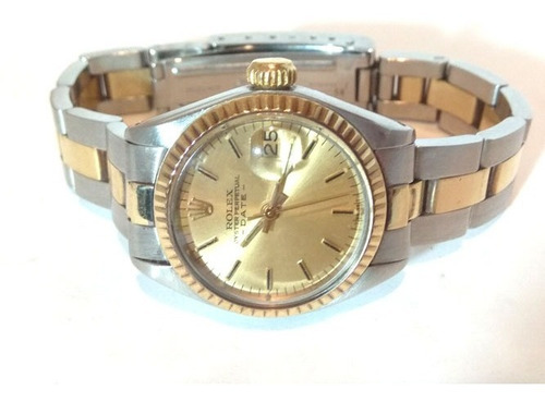 Rolex Oyster Perpetual Lady Date - Aço E Ouro
