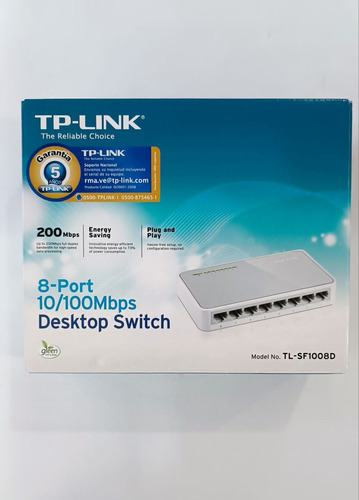 Switch De Sobremesa Con 8 Puertos A 10/100 Mbps Tp-link