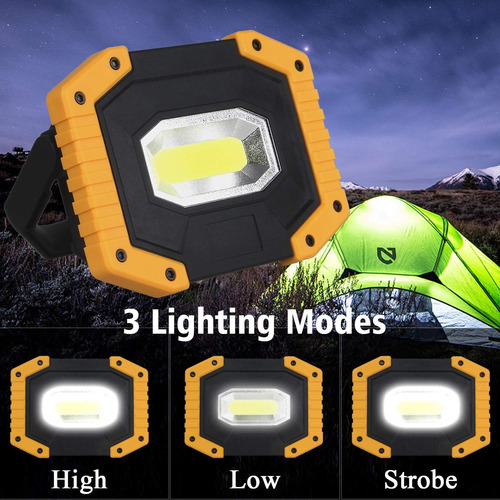 Luz Led Recargable 30w 2000lm Impermeable Para Camping Y Eme