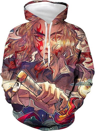 Sudadera Con Capucha De Anime Kyojuro Rengoku Sweater 