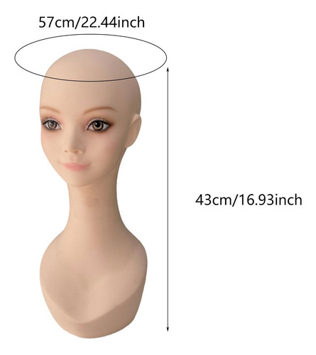 Maniquí Peluca De Cabeza Calva, Soporte Multiusos De Pvc,