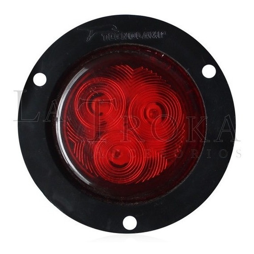 Plafon Led 2  3 Leds  Rojo Brida Negra C/estrobo - {plfl279}