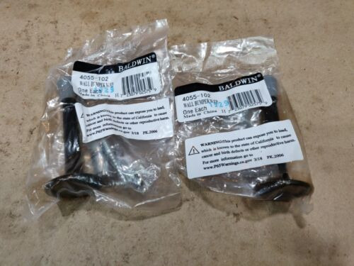Set Of 2, Baldwin 4055102 Wall Stop Oil Rubbed Bronze, F Oaj