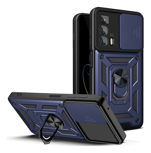 Funda Protectora A Prueba De Golpes Para Motorola G9 Plus, Cámara Deslizante, Con Forma De Atril, A G