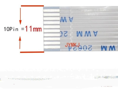 Cable Flex 10 Pin 15cm 1.0mm Ancho Aprox 1.1cm Para Impresor