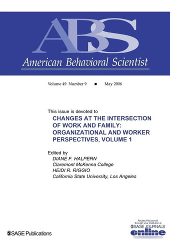 Libro: Changes At The Intersection Of Work And Family, 1: Of