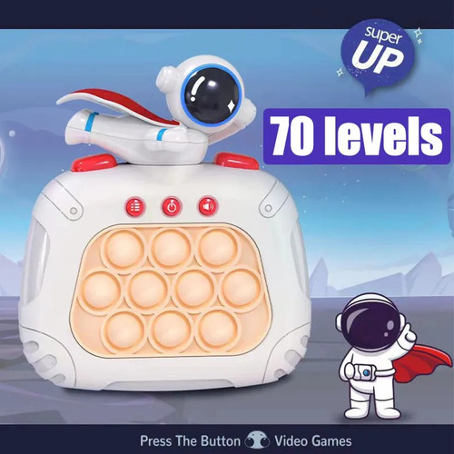 Pop-it Mini Eletrônico Gamer Console Anti Stresse Astronauta Cor Astronauta Azul
