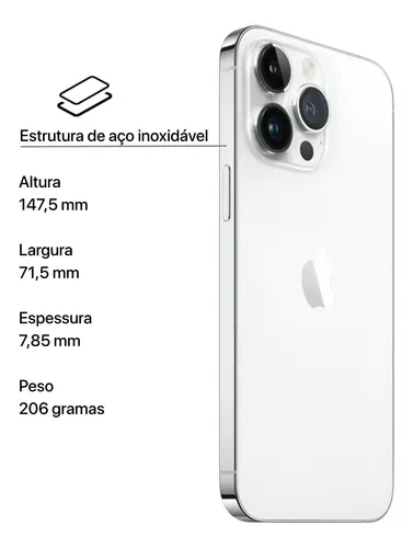 Apple Iphone 14 Pro Branco 256gb Garantia Original + Nfe (Novo com