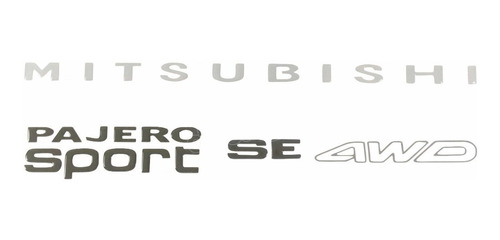 Adesivos Mitsubishi Pajero Sport Se 4wd Resinado Resse01