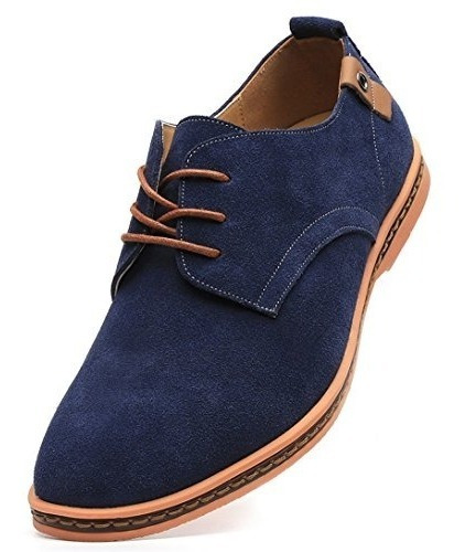 Zapato De Cuero Azul Oxford Dadawen Hombre - 9 C (p) De Esta