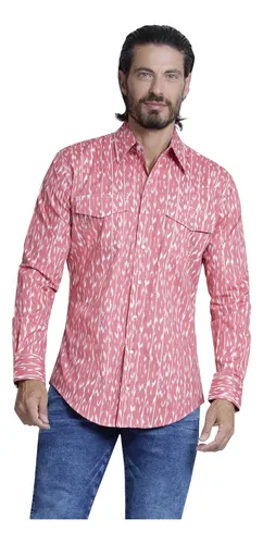 Camisa vaquera rosa hombre hotsell