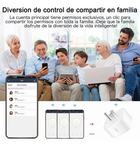 Imagen 10 de 10 de Enchufe Inteligente Wifi Compatible Con Alexa