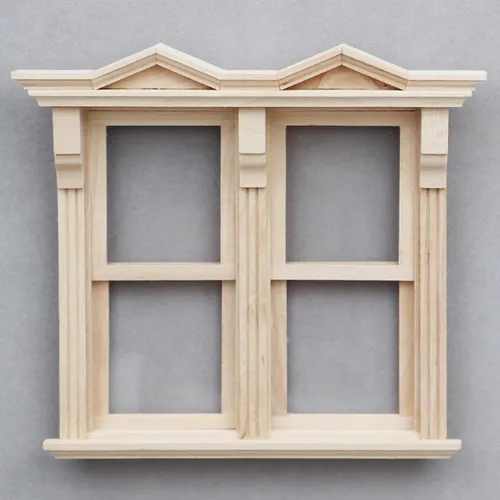 Mini Ventana De Madera Con Arco Redondo Para Casa De Muñecas – Accesorio Decorativo En Miniatura