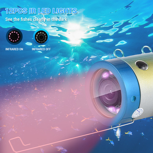 Cámara De Pesca Submarina Con Luces Led Ir Y Cables Largos