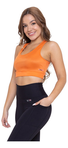 Top Regata Compressão Sustentação Academia Fitness Sutiã