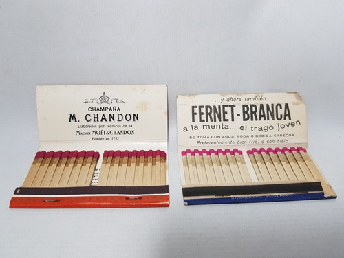 Imagen 3 de 9 de Antiguas Cajas Fósforos Fernet Branca, Cinzano Etc Mag 57561