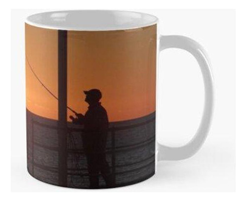 Taza El Pescador Solitario Cuando El Sol Se Pone Calidad Pre