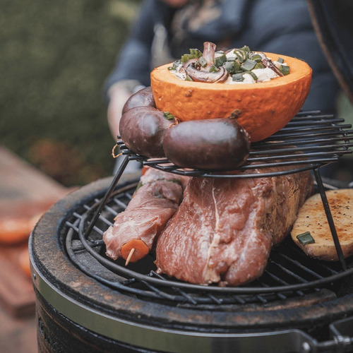 Imagen 4 de 10 de Parrilla Segundo Nivel Chica Para Kamado B10 Horno Ahumador