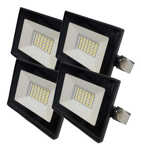 Pack X 4 Reflectores Led 10w  Alta Potencia Exterior Baw