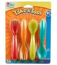 Comprar Juego De Cubiertos Para Niños Bebes Take & Toss Bebes