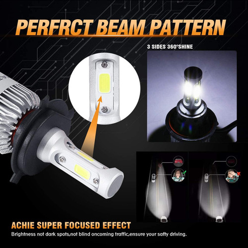 Focos Led Para Moto Bajaj Pulsar Rs 200 Alto/bajo 12000lm