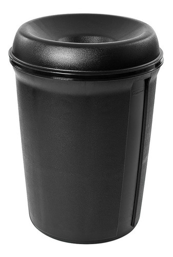 Contenedor Embudo Rubbermaid Clásico Atrium Tapa De Embudo Color Negro