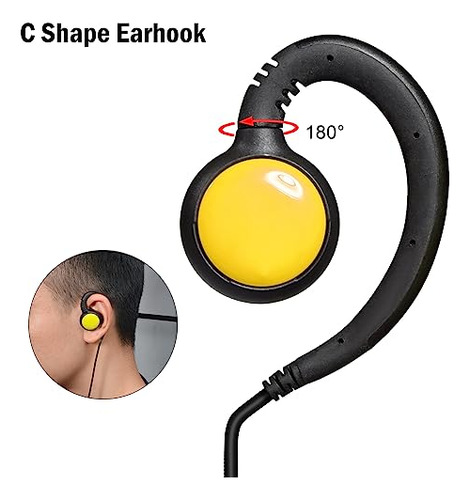 Auricular En Forma De C, Auriculares Para Walkie Talkie Moto