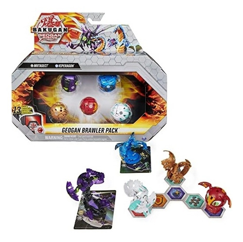 Muñeco Bakugan Geogan Brawler - Paquete De 5 Unidades