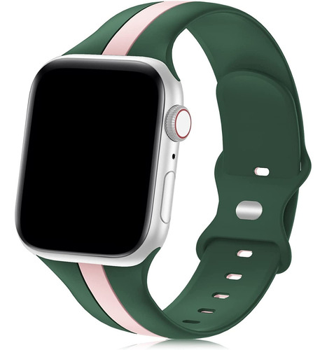 Malla Para Apple Watch Grass Green Pink / - 42-44-45-49mm