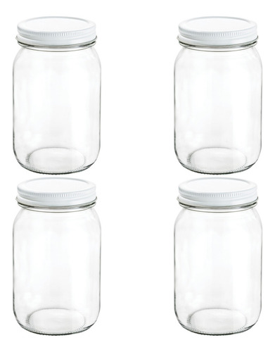 4 Tarro De Vidrio Para Conserva 250 Ml