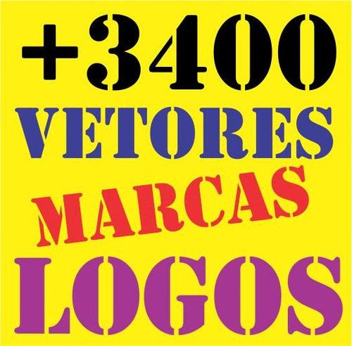 Imagem 1 de 4 de +3400 Vetores Logotipos Marcas Logomarcas Gráfica Artefinal