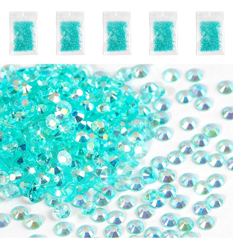 5pack Cristales Decorativos Pedreria Resina Trasparente Ab