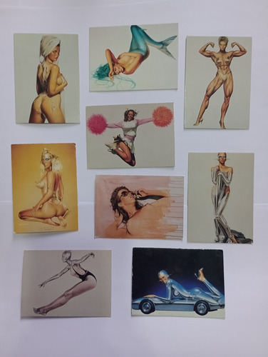 Hajime Sorayama Tarjetas Robots And Pinups Estampas Set 1993