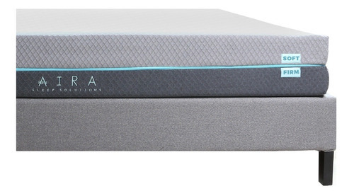 Colchón Individual de espuma Aira Sleep Solutions Flip blanco y gris - 100cm x 190cm x 25cm