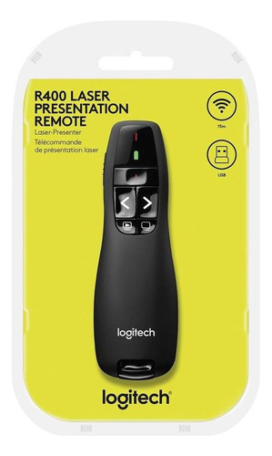 Apresentador Multimídia Logitech R400 Slides Laser